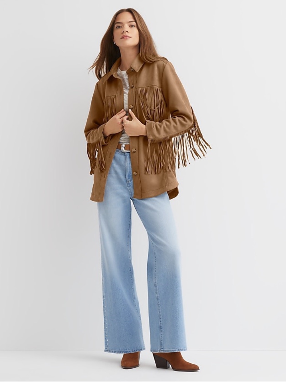 Nasty Gal Faux Suede Fringe Jacket NWT - Picture 8 of 9